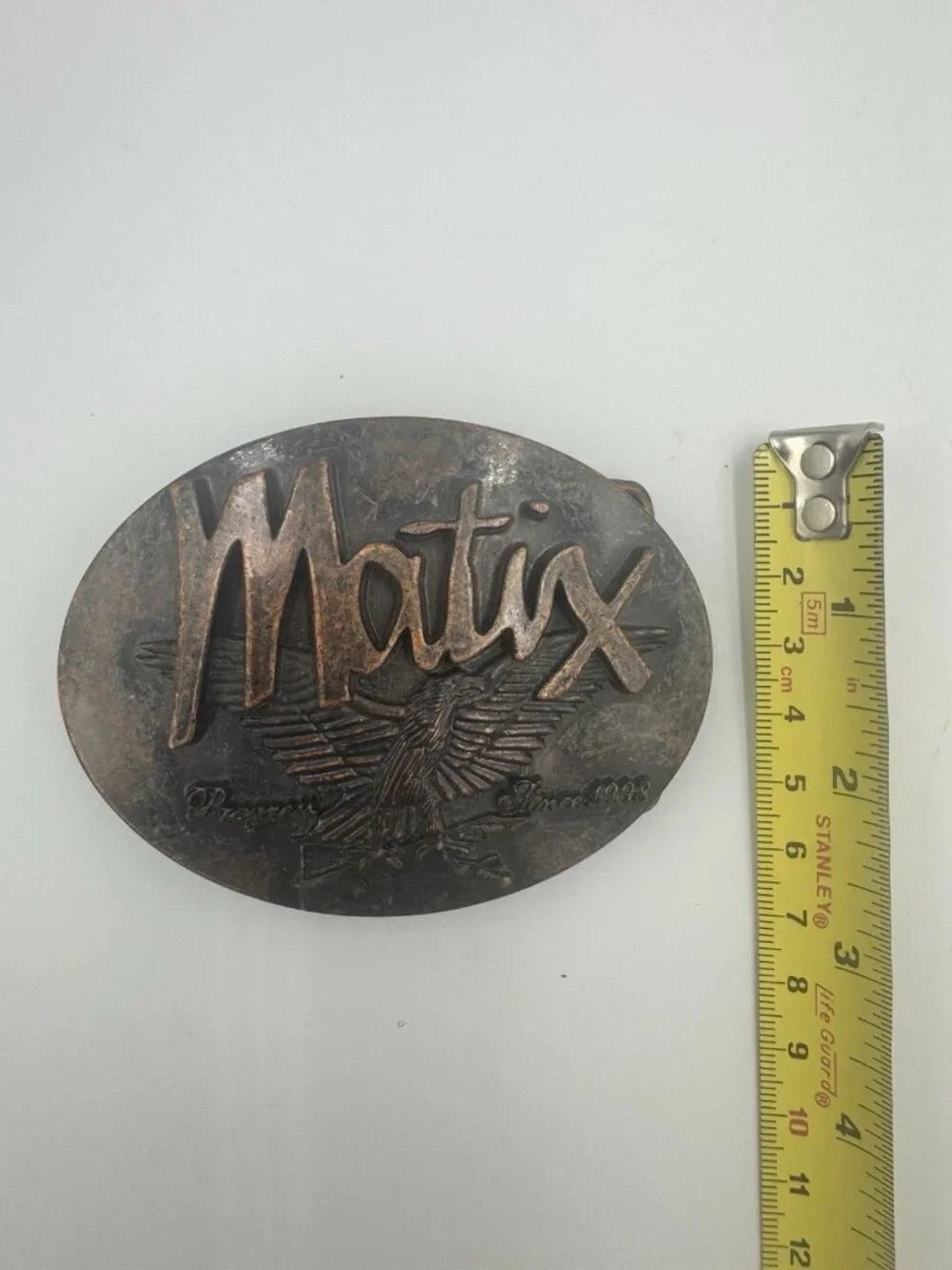 Vintage Y2K Matix Eagle Belt Buckle Bronze Copper Streetwear